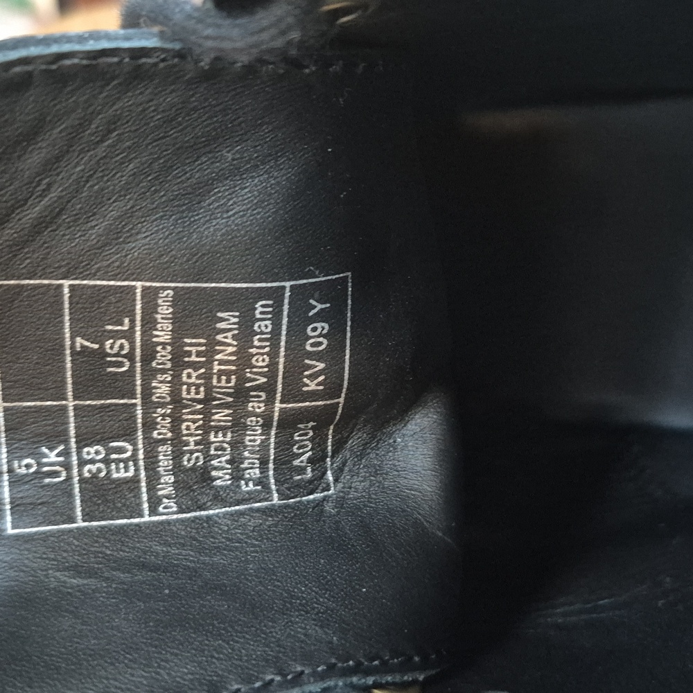 Dr. Martens Black Boots with Yellow Accents - Picture 2 of 3